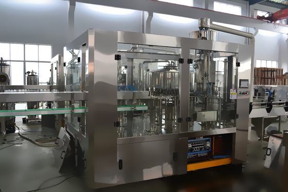 Electric 3 In 1 Automatic Water Bottle Filling Machine  Customized Made Plastic Cap 500ml PET Beverage Equipment